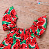 Summer Watermelon Jumpsuit For Baby Girls