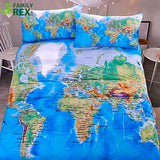 World Map Bedding Set