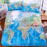 World Map Bedding Set